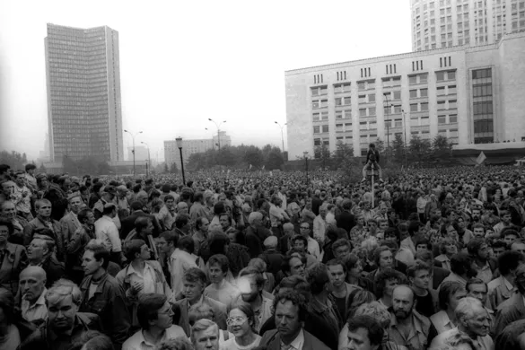 Митинг у Белого дома, 18-21 августа 1991 год / Фото: Дмитрий Борко