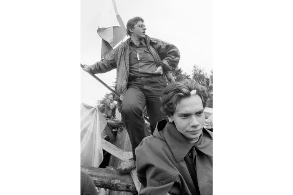 Протестующие вокруг Белого дома, 19-21 августа 1991 год / Фото: Дмитрий Борко