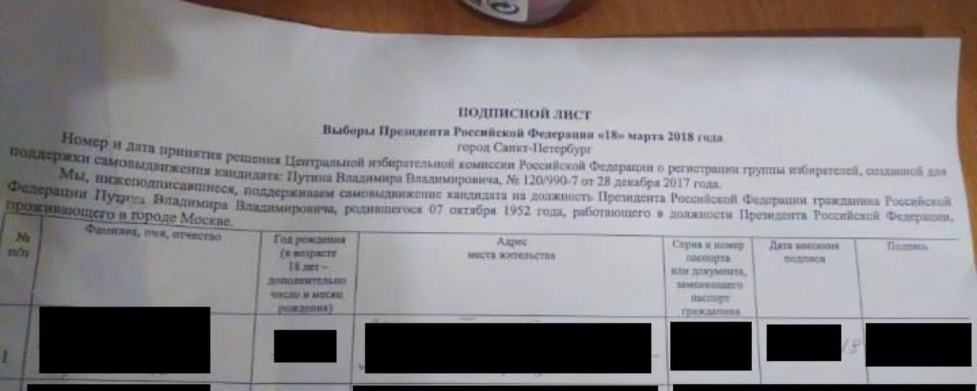 Студенты из Петербурга рассказали, что их заставляют собирать подписи за Путина