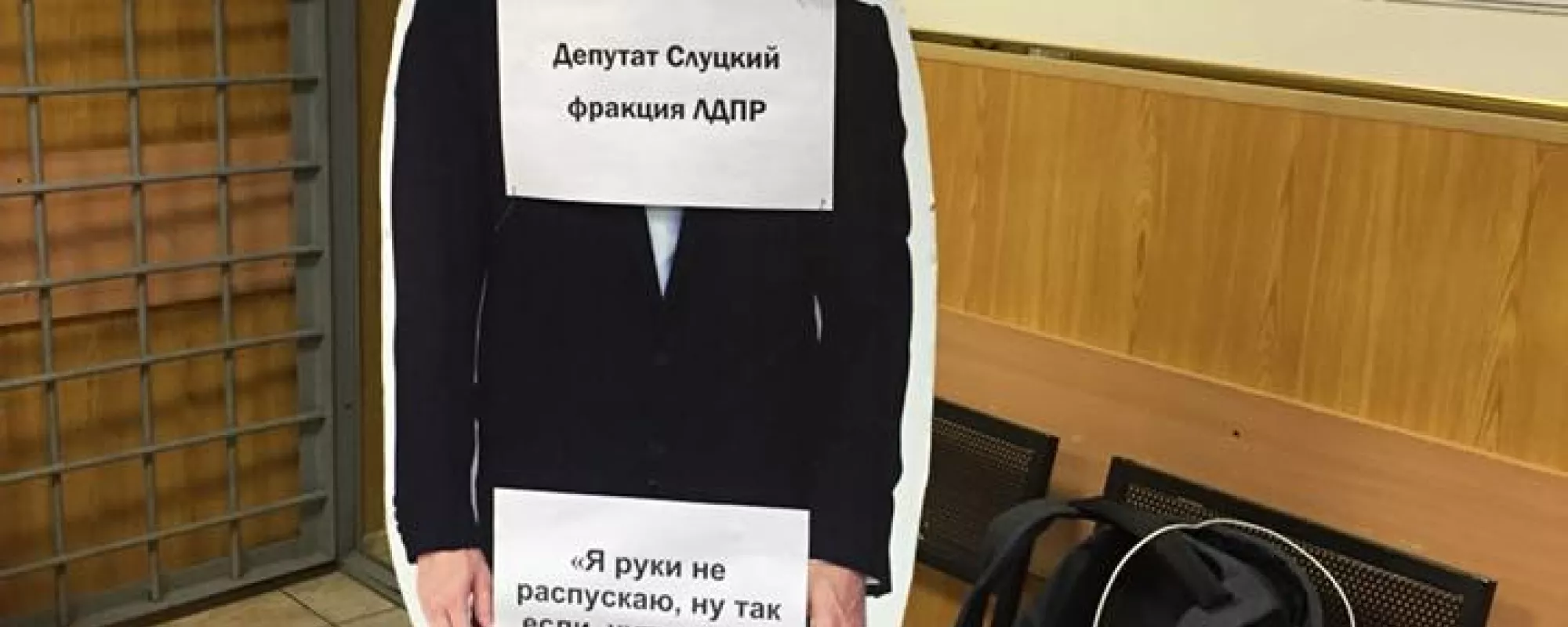 У здания Госдумы задержали активистку за одиночный пикет против депутата Слуцкого