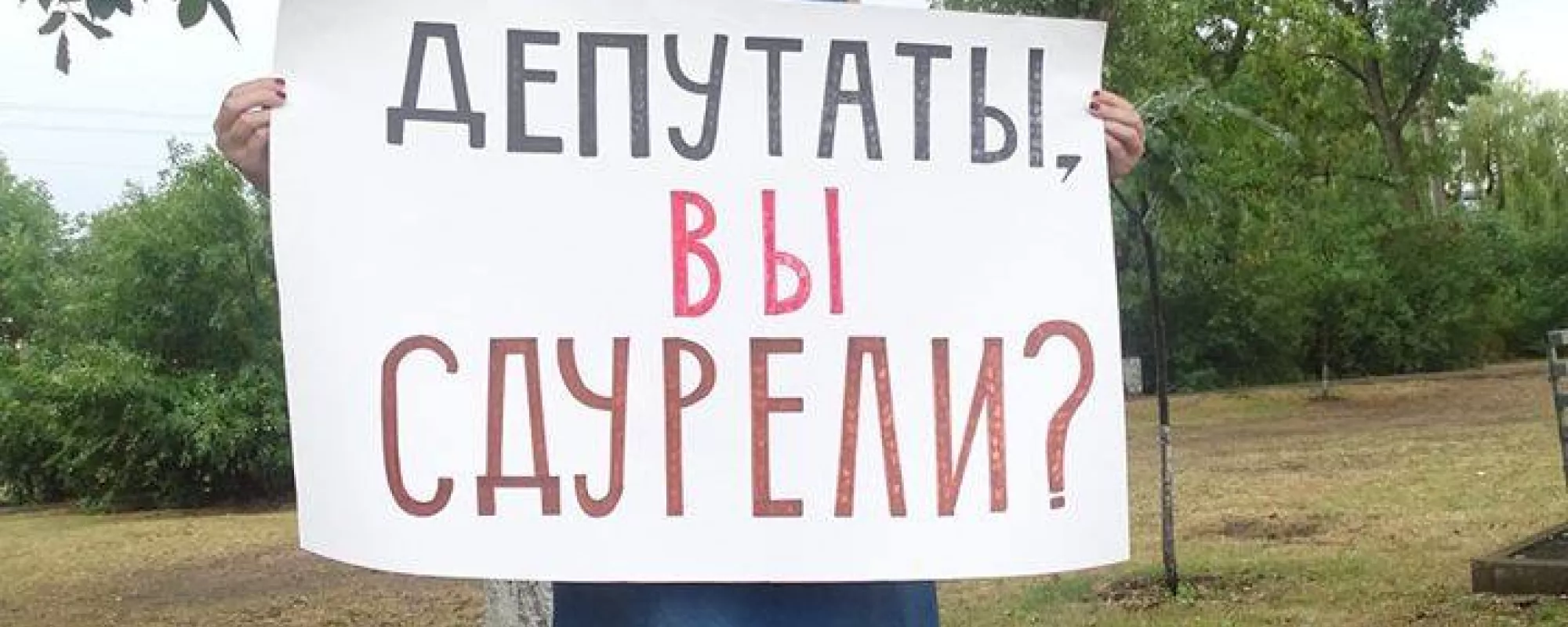 Координатора «Открытой России» оштрафовали за пикет с плакатом «Депутаты, вы сдурели?»