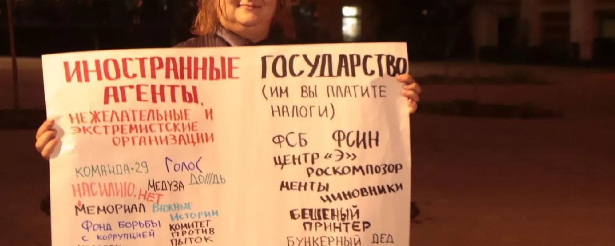 В Нижнем Новгороде полиция задержала активистку после пикета о запрещенных организациях