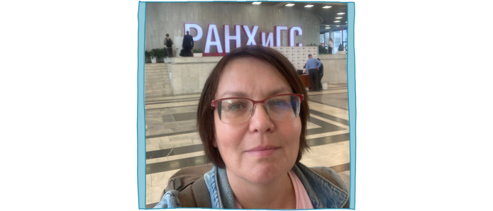 Yulia Galyamina in the RANEPA building / Photo: Yulia Galyamina’s Telegram channel