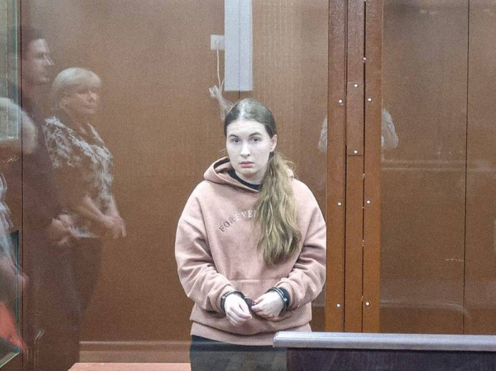 Alena Krylova in the Meshchansky District Court of Moscow during the pronouncement of the verdict / Photo: Courts of General Jurisdiction of the City of Moscow