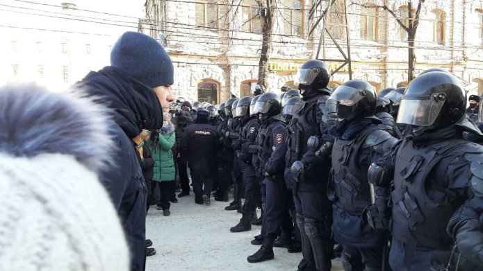 Павел Струнин на акции 31 января 2021 года / Фото из телеграм-канала <a href="https://t.me/yavyhoju">«Я выхожу Челябинск»</a>