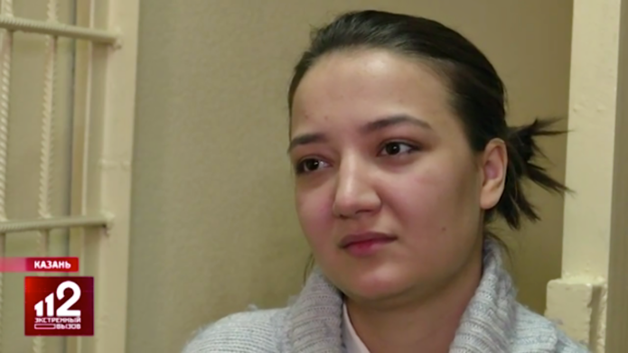 Камилла Хайбуллина в СИЗО / Кадр из видео РЕН ТВ
