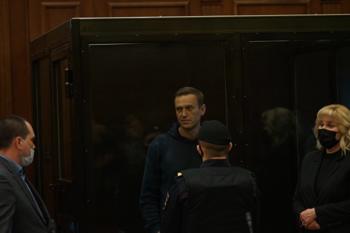 Суд по делу Алексея Навального, 2 февраля 2021 года / Фото: пресс-служба Мосгорсуда