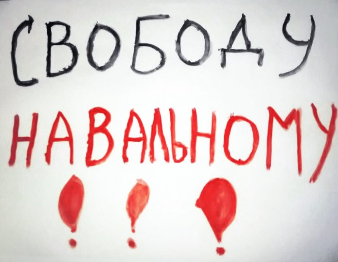 Плакат, с которым Владимира задержали полицейские / Фото предоставлено Костюковичем
