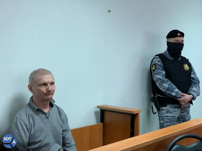 Алексей Москалев в суде 27 марта 2023 года / Фото: <a href="https://t.me/sotavisionmedia">SOTA</a>