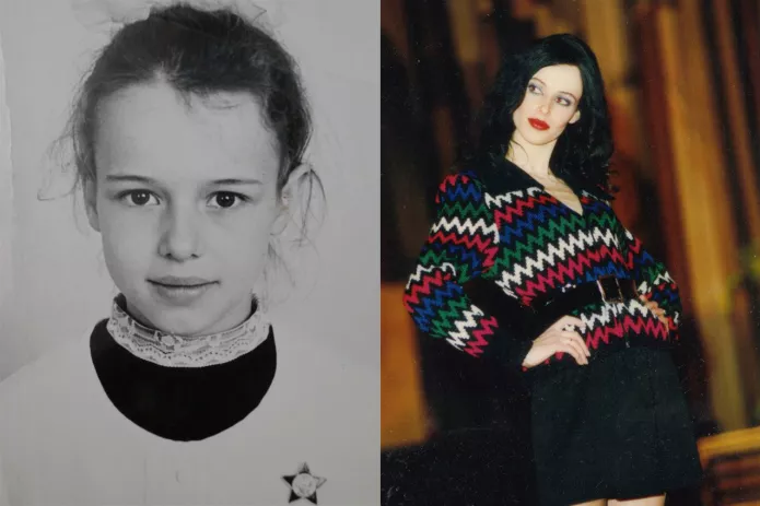 <em>Надежда Кутепова в детстве и в 1998 году / Фото: личная страница Надежды Кутеповой</em>