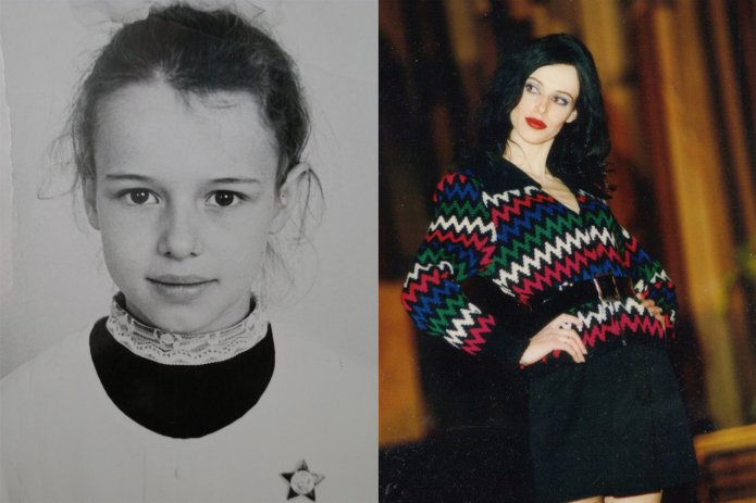 <em>Nadezhda in childhood and in 1998 / Photo courtesy of Nadezhda Kutepova</em>