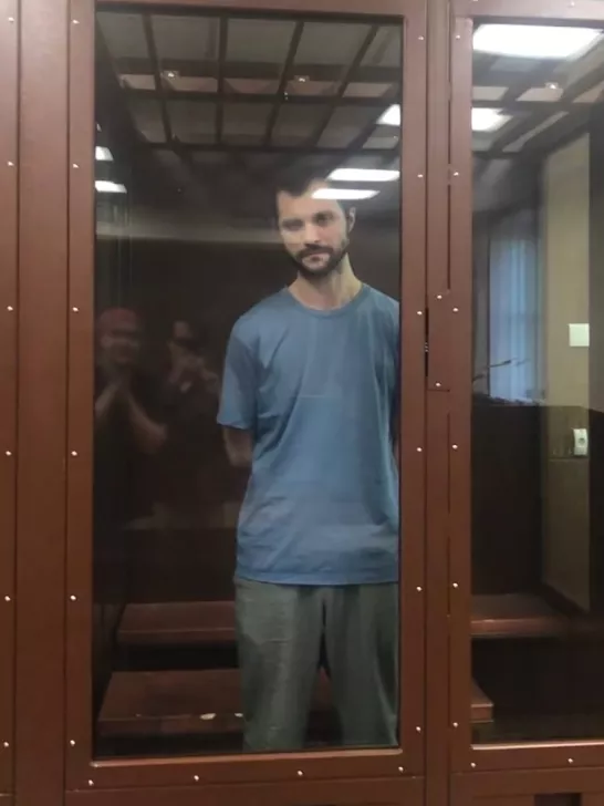 Григорий Мумриков на заседании по мере пресечения 30 июня 2022 года / Фото передано знакомыми Мумрикова для ОВД-Инфо