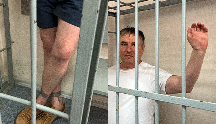 Следы избиения на теле Соколова / Фото: Саша Сармашек