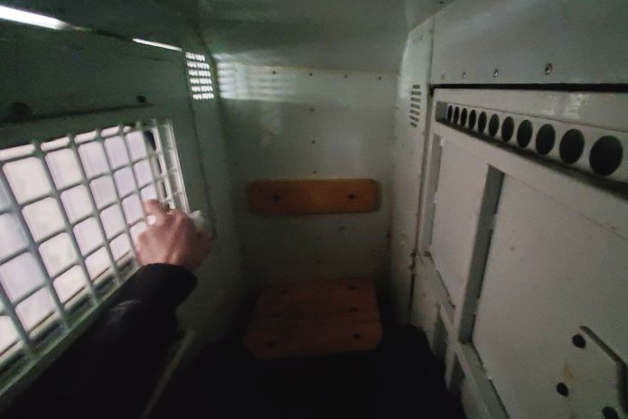 Мужчину отсадили из автозака в другую машину из-за отказа предъявлять документы, 13 марта 2022, Нижний Новгород / Фото предоставлено задержанным