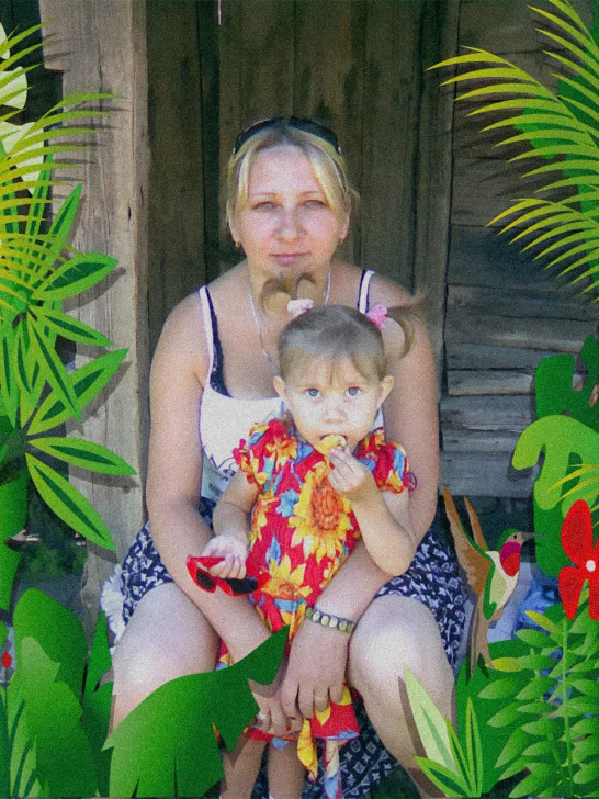 Ольга Ситчихина с Машей Москалевой в детстве / Фото из соцсетей Ольги