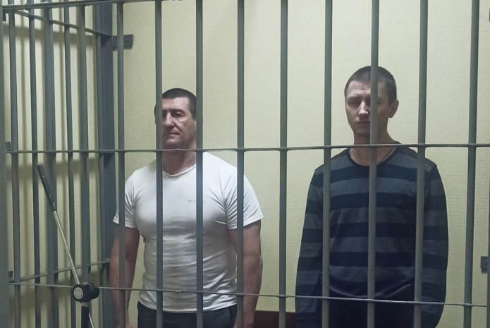 Sergey Kotov (left) and Mykola Petrovsky in the Supreme Court of Crimea, September 2023 / Photo: Court press office