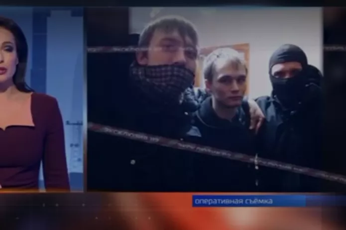 Задержание Азата Мифтахова / Скриншот из репортажа телеканала РЕН ТВ