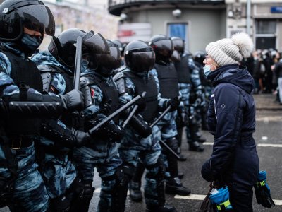      The crackdown on peaceful protests in January—February 2021 in Russia
    