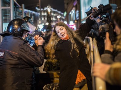 Задержания на Тверской улице