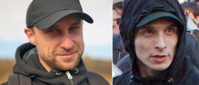 Дмитрий Бученков (слева) / «Козырек» с Болотной площади, которого следствие выдает за Бученкова